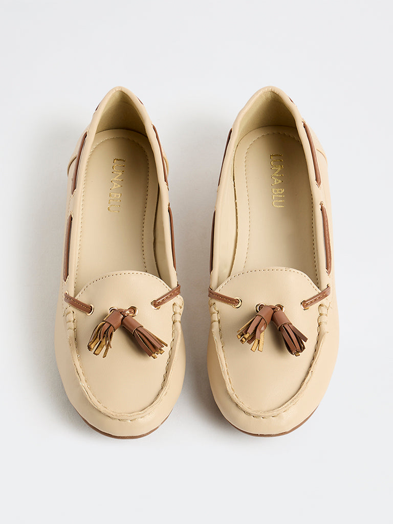 LUNA BLU Beige Loafers