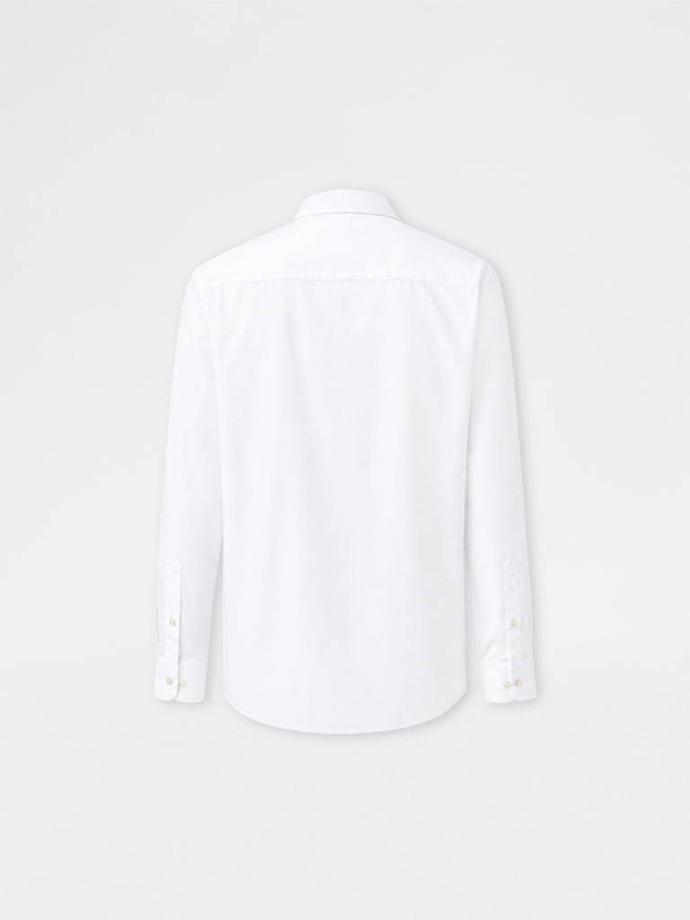 WES Formals White Slim-Fit Cotton-Blend Shirt