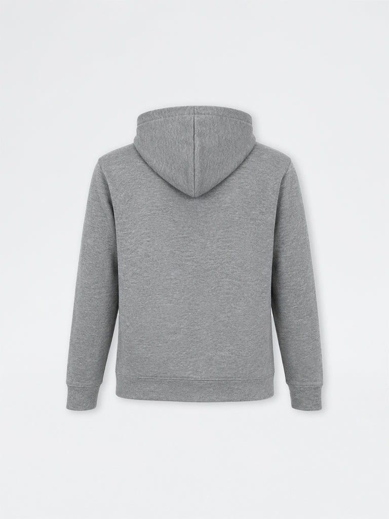 Nuoflexx Grey Melange Relaxed-Fit Hooded Jacket
