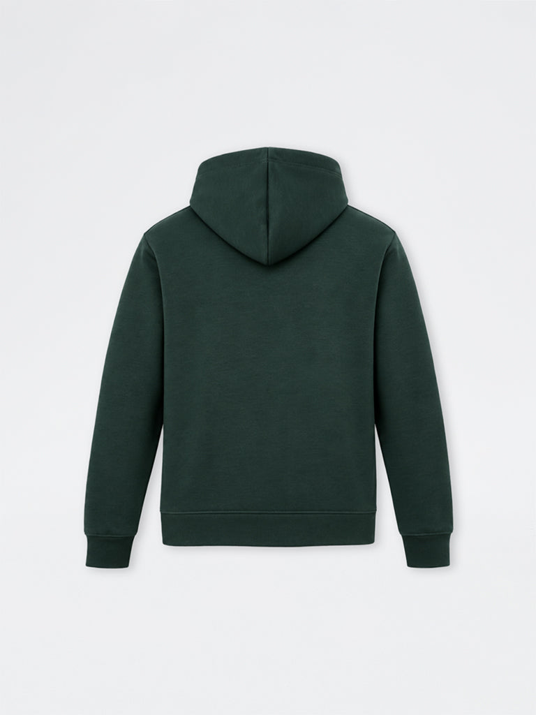 Nuoflexx Jade Green Relaxed-Fit Hooded Jacket