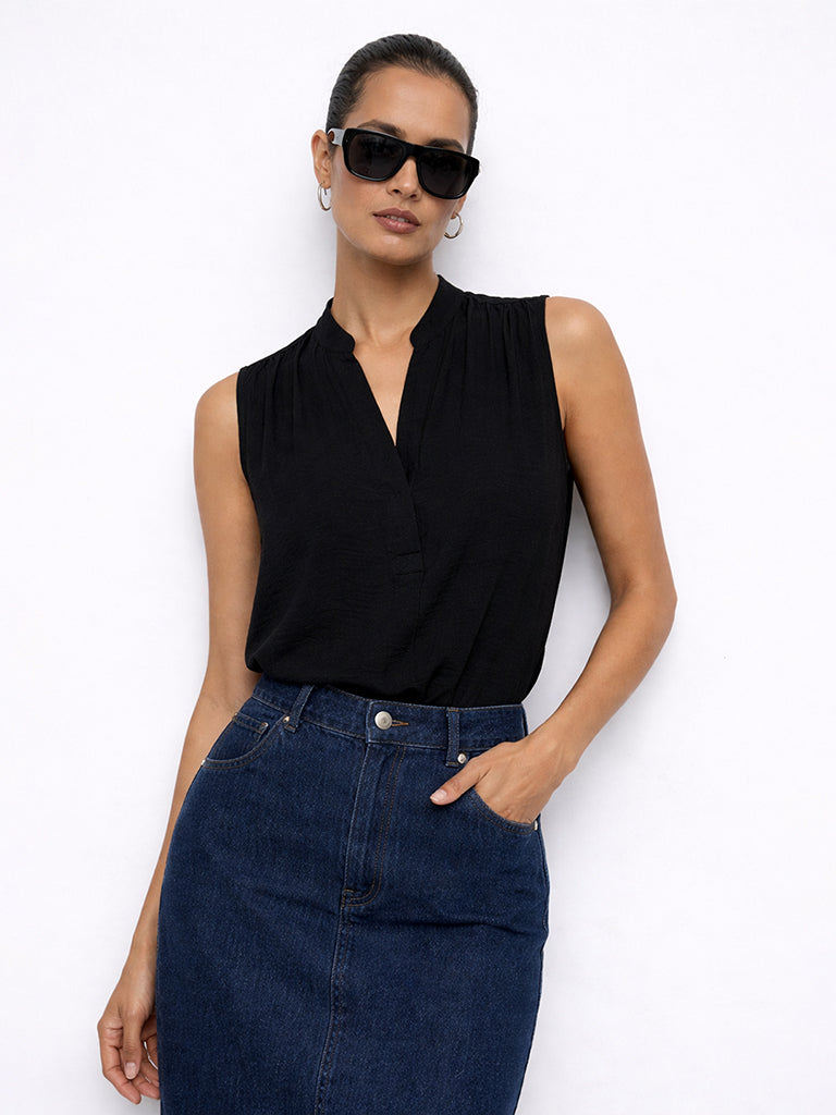 Wardrobe Black Crinkle Blouse