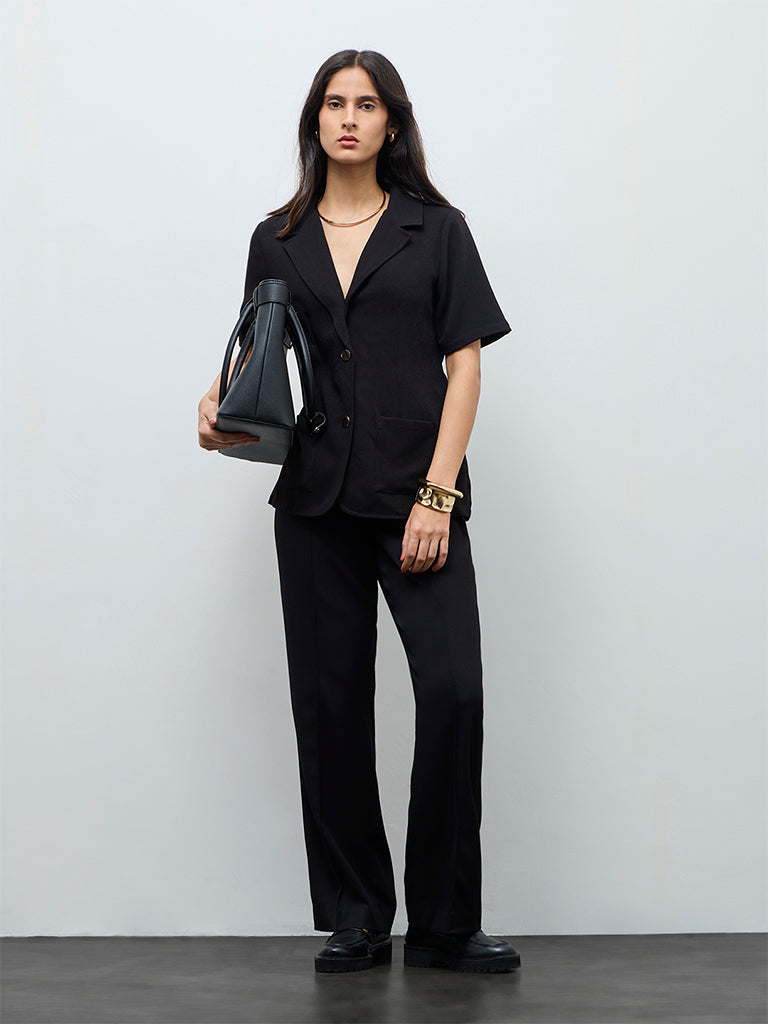 Wardrobe Black Solid Jacket