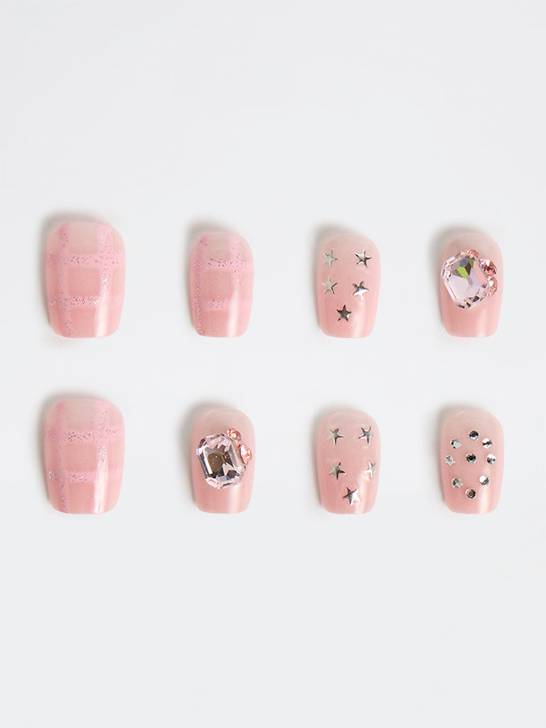 Studiowest Pink Thunder Press-On Nail Set