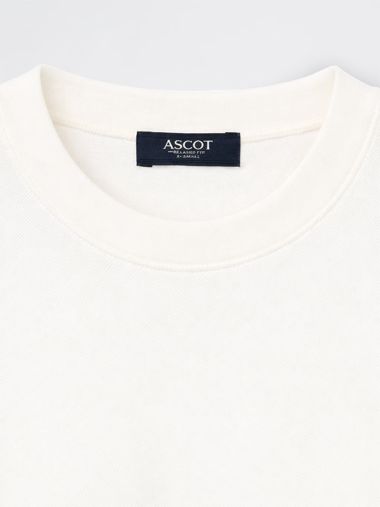 Ascot White Relaxed-Fit Cotton T-Shirt
