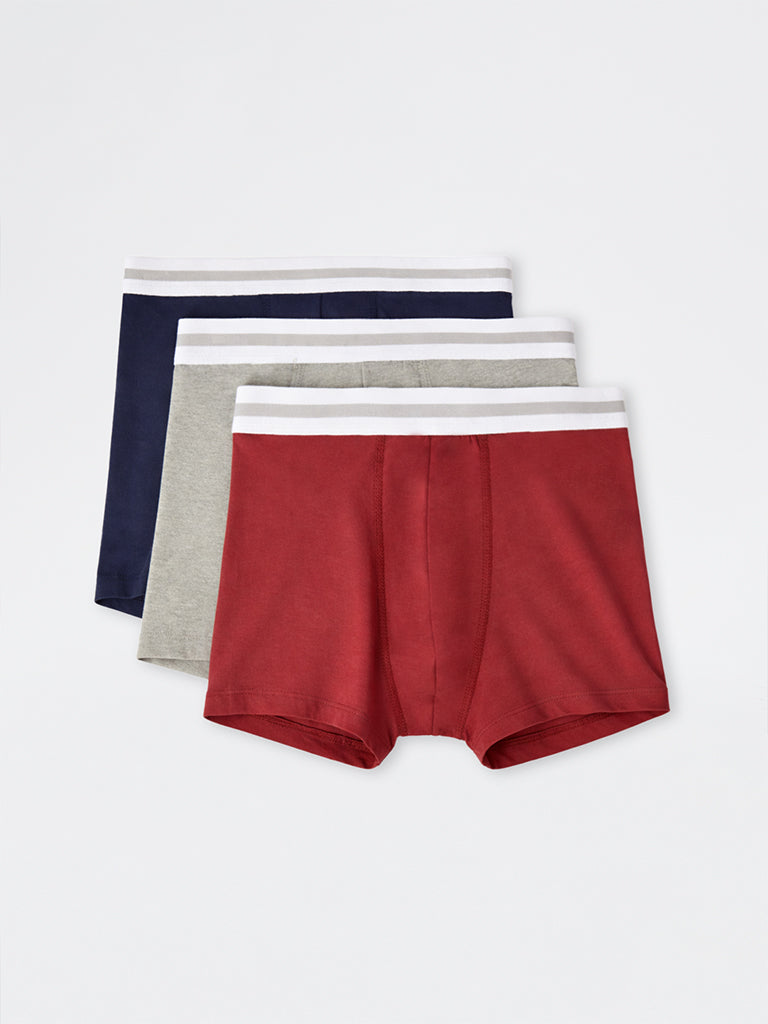 WES Lounge Multicolor Solid Trunks - Pack of 3