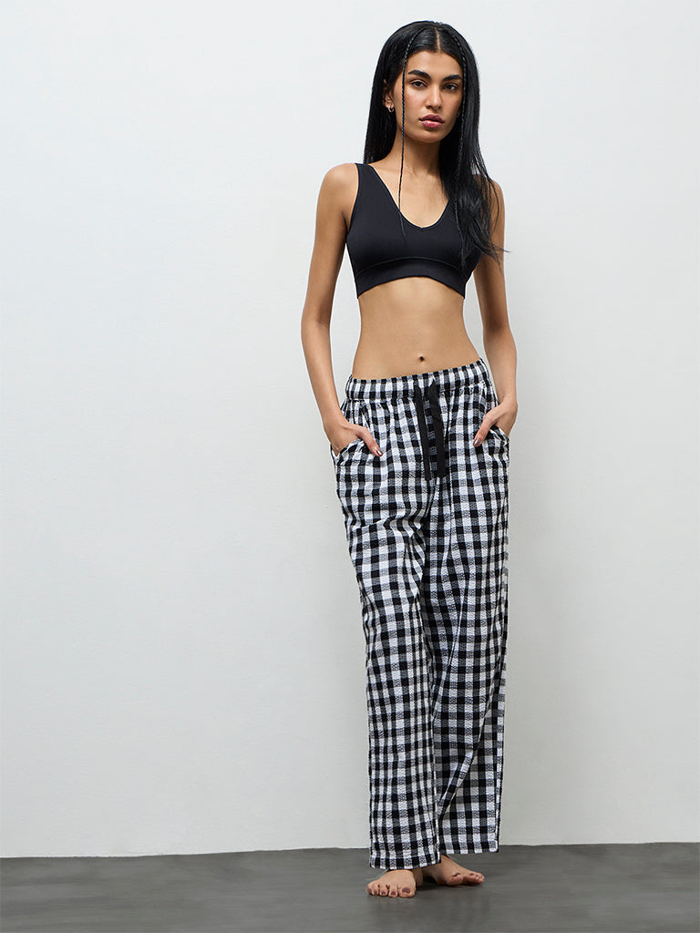 Superstar Black Ribbed Padded Bra