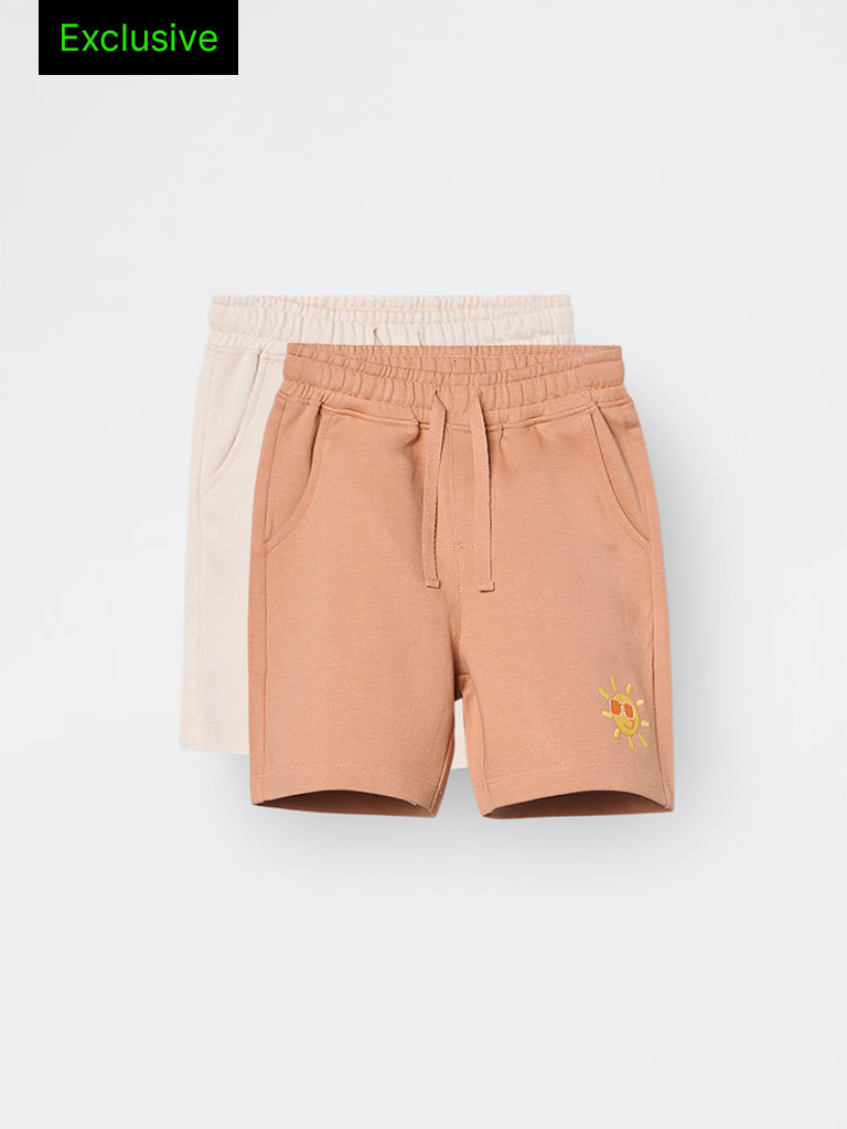 2-Pack HOP Kids Boys Multicolour Mid-Rise Cotton Shorts - Exclusive