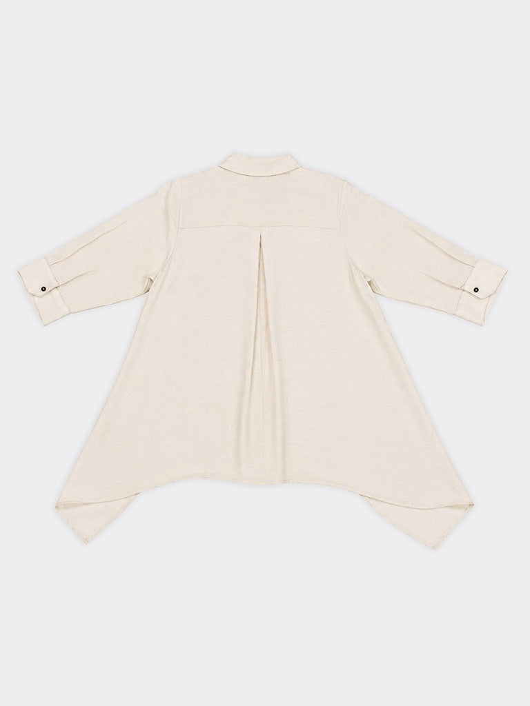 Diza Light Taupe Nature-Inspired Tunic