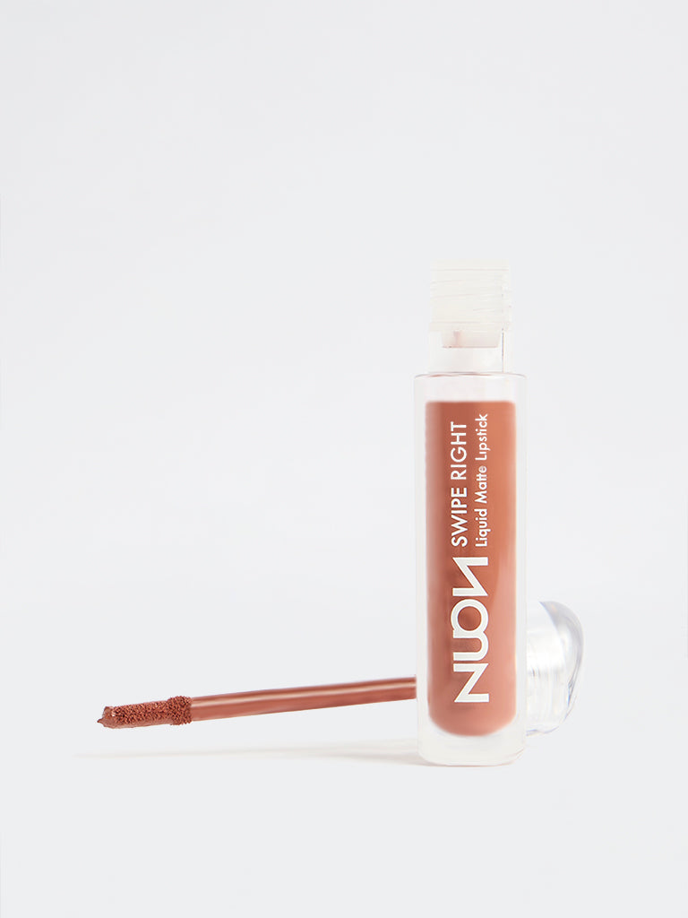 Nuon Swipe Right Latte Lace BR-01 Liquid Matte Lipstick - 4.9 ml
