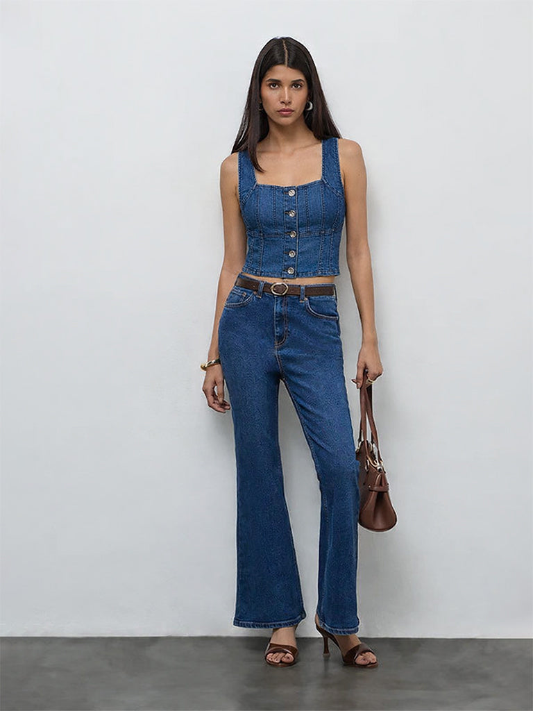 LOV Blue Denim Top