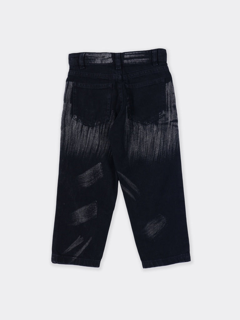 Hop Kids Boys Charcoal Straight-Fit Jeans