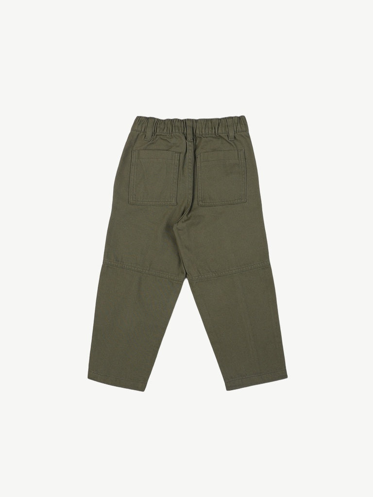 HOP Kids Boys Light Olive Mid Waist Straight Fit Jeans