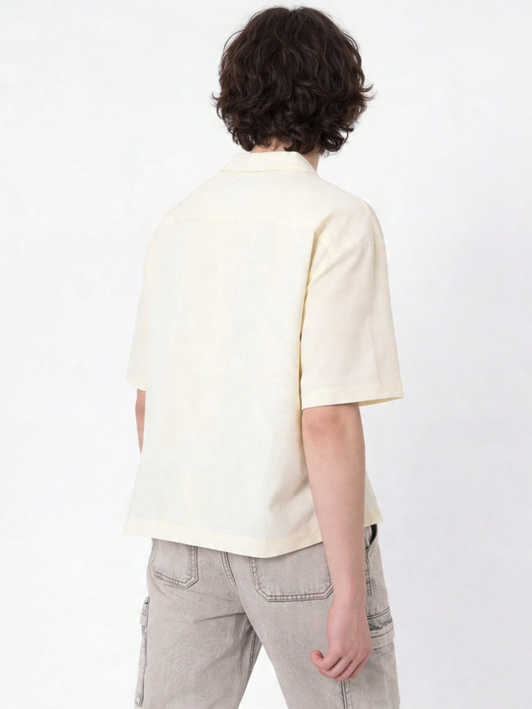 Y&F Kids Boys Off-White Printed Shirt