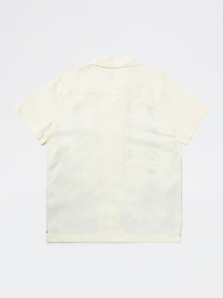 Y&F Kids Boys Off-White Printed Shirt