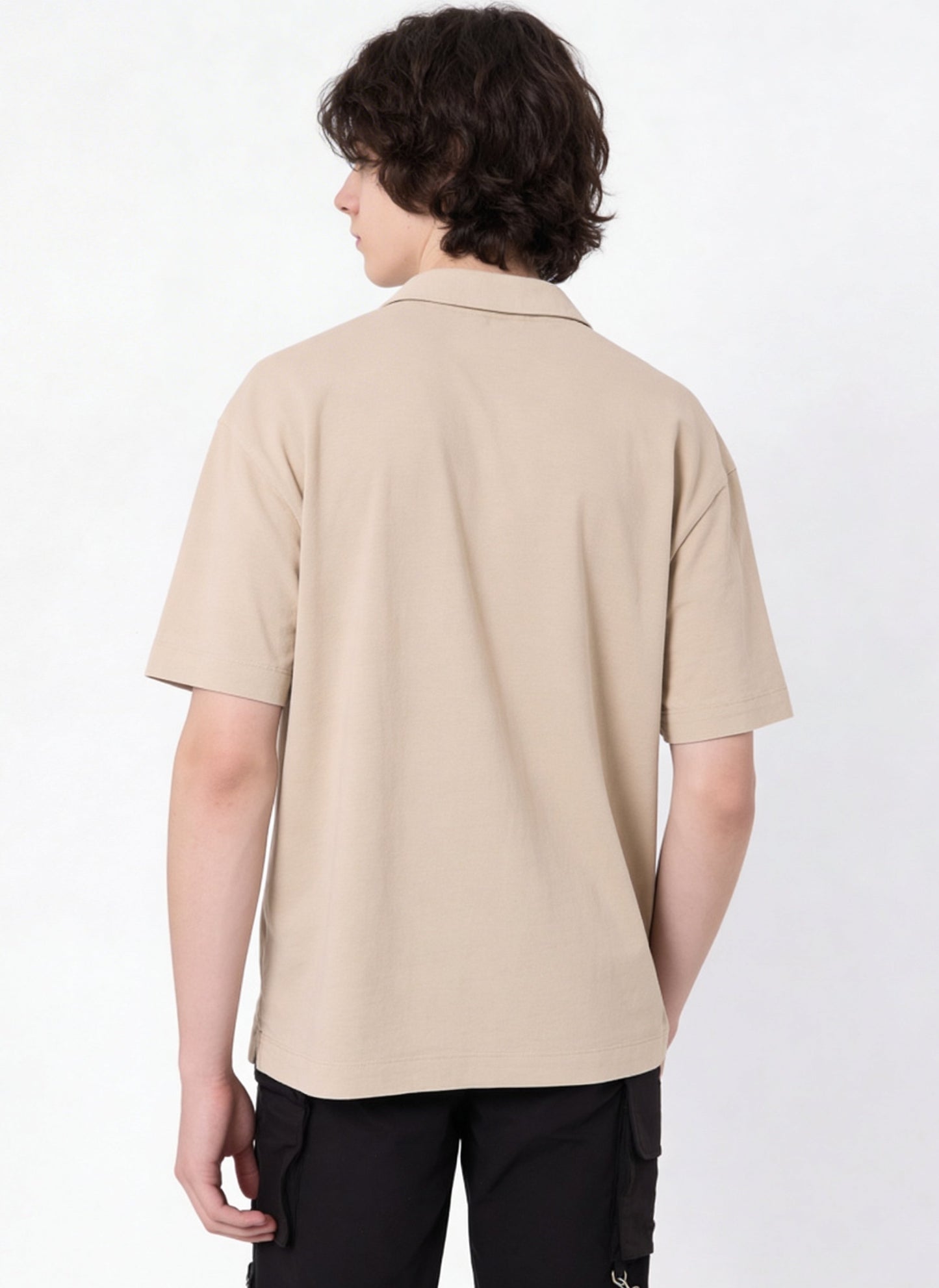 Boys Off-White Printed Cotton Polo T-Shirt