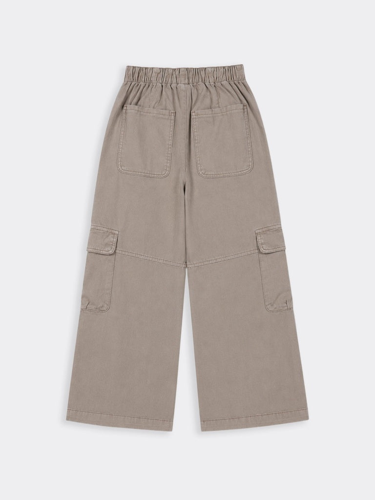 Girls Stone Multi-Pocket Relaxed Fit Cargo Pants