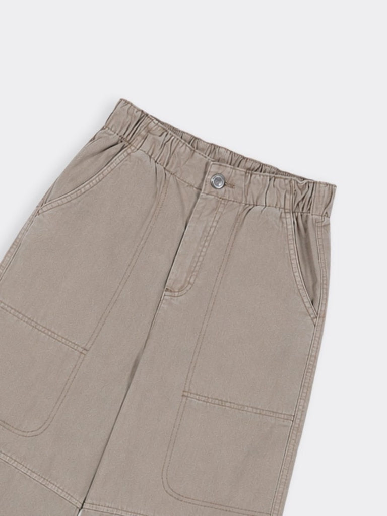 Girls Stone Multi-Pocket Relaxed Fit Cargo Pants