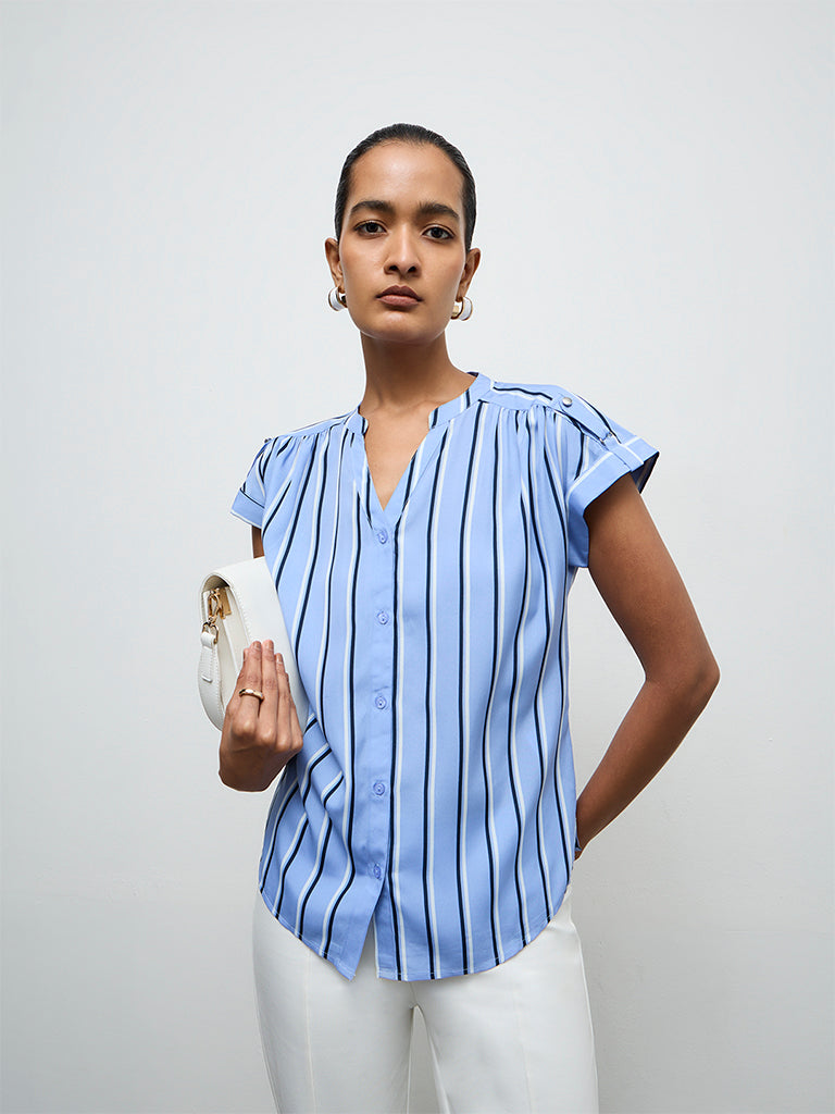 Wardrobe Blue Striped Blouse