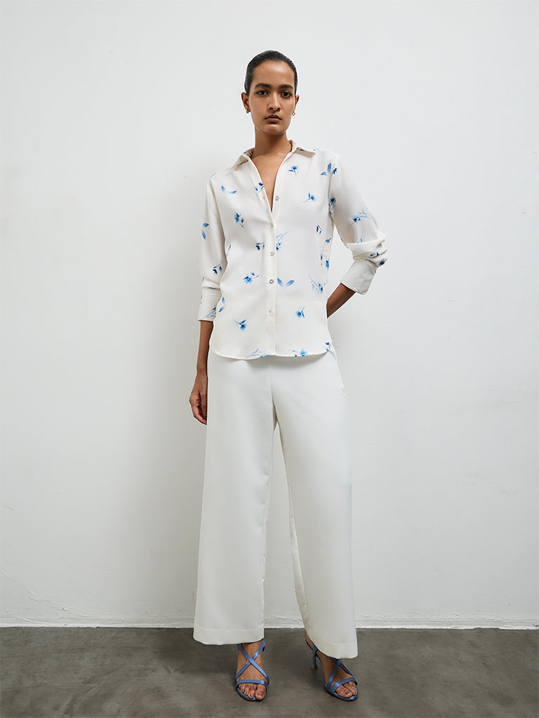 Wardrobe Ivory Printed Shirt
