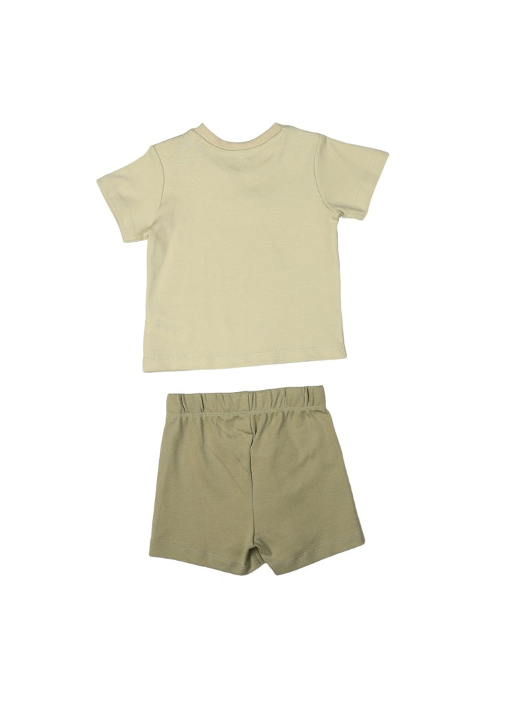 HOP Baby Boys Multicolour Printed Cotton T-Shirt and Shorts Set - Exclusive