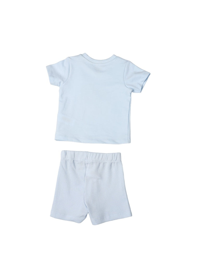 HOP Baby Boys Multicolour Printed Cotton T-Shirt and Shorts Set - Exclusive