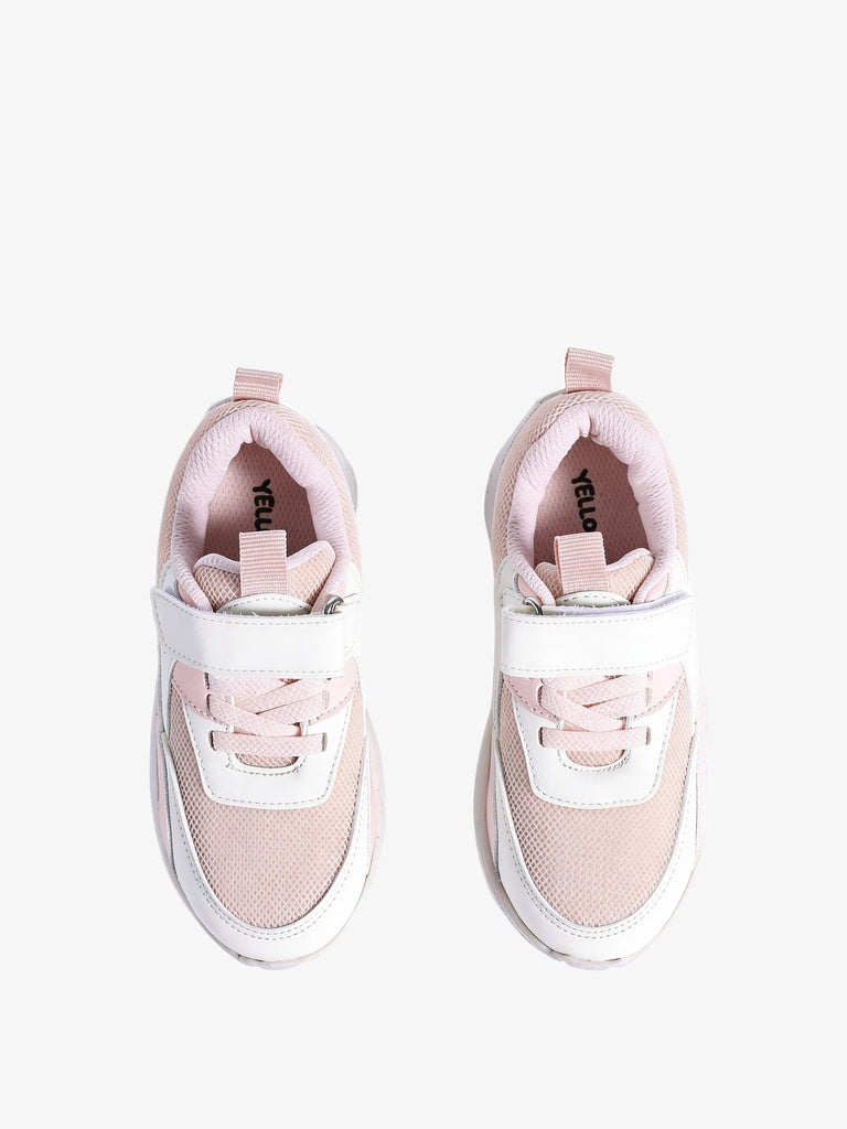 Yellow Pink Hazel Design Casual Sneakers