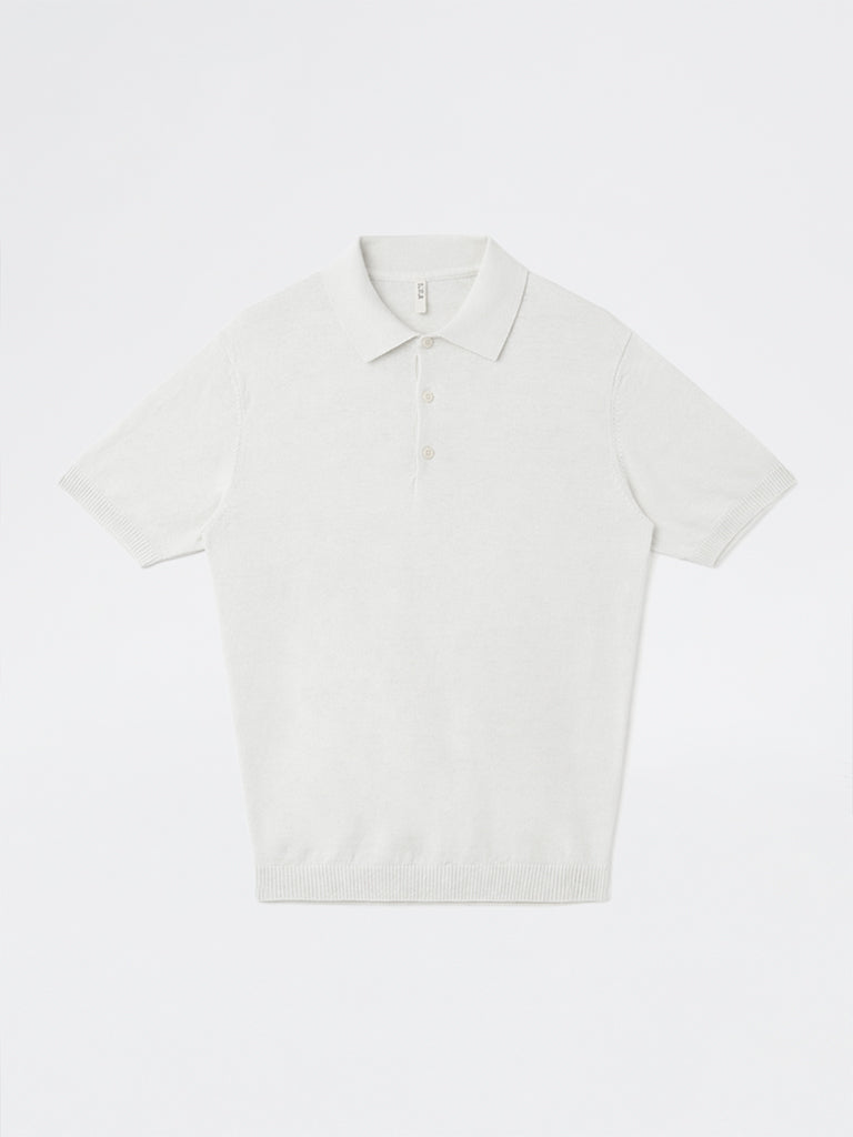 ETA Off-White Relaxed-Fit Cotton-Blend Polo T-Shirt