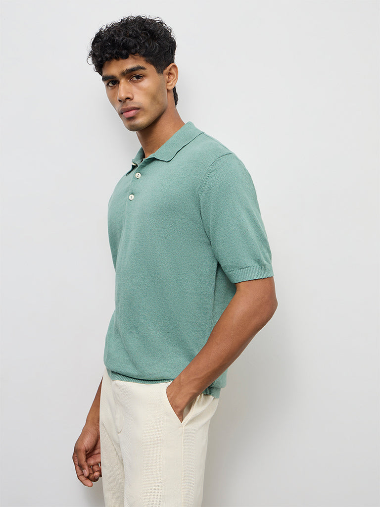 ETA Sage Relaxed-Fit Cotton-Blend Polo T-Shirt