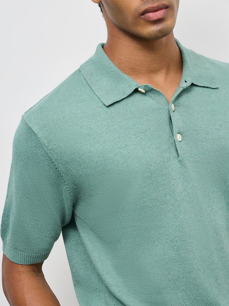 ETA Sage Relaxed-Fit Cotton-Blend Polo T-Shirt