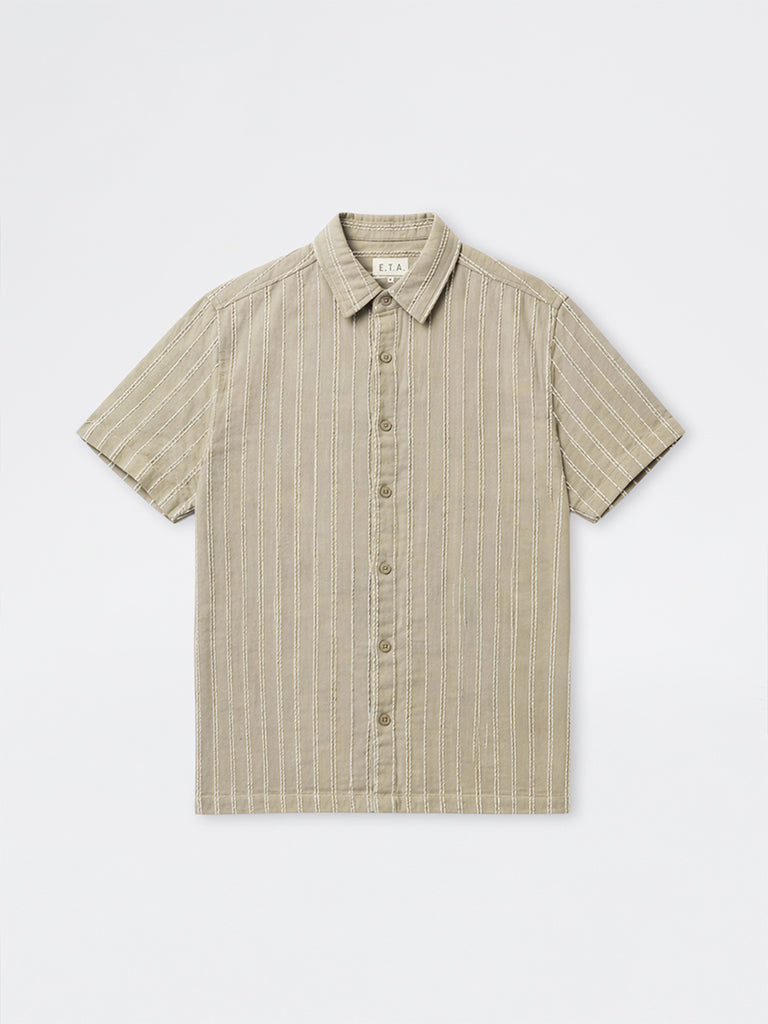 ETA Light Sage Nature-Inspired Relaxed-Fit Cotton Shirt