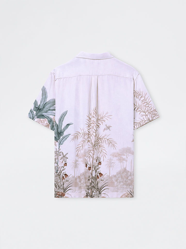 ETA Cream Nature-Inspired Relaxed-Fit Shirt