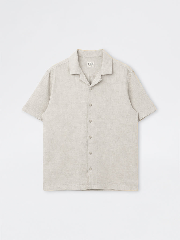 ETA Off-White Solid Relaxed-Fit Shirt