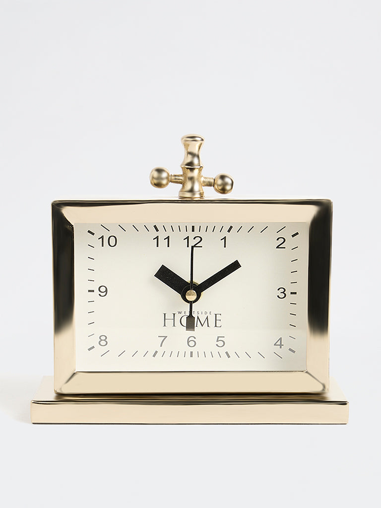 Westside Home Gold Rectangle Table Clock