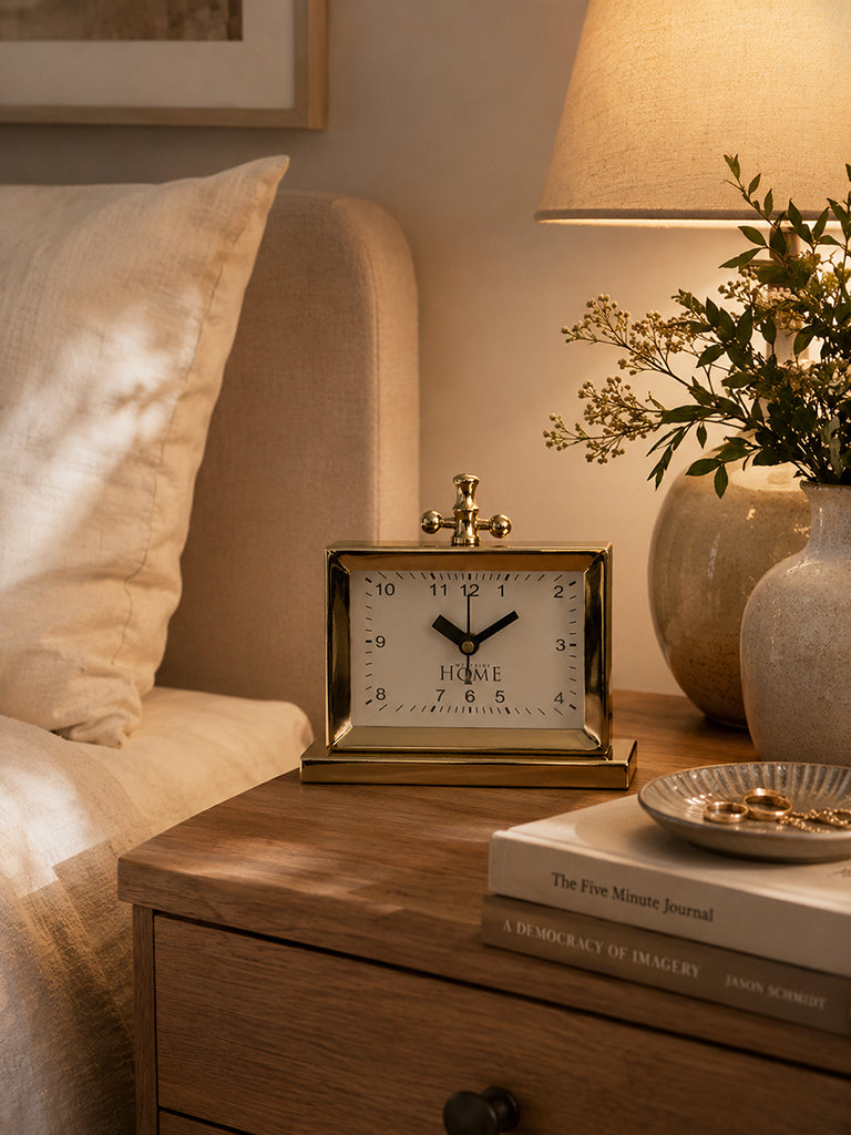 Westside Home Gold Rectangle Table Clock