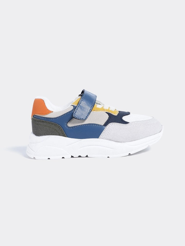 Yellow Multicolor Colorblocked Sneakers