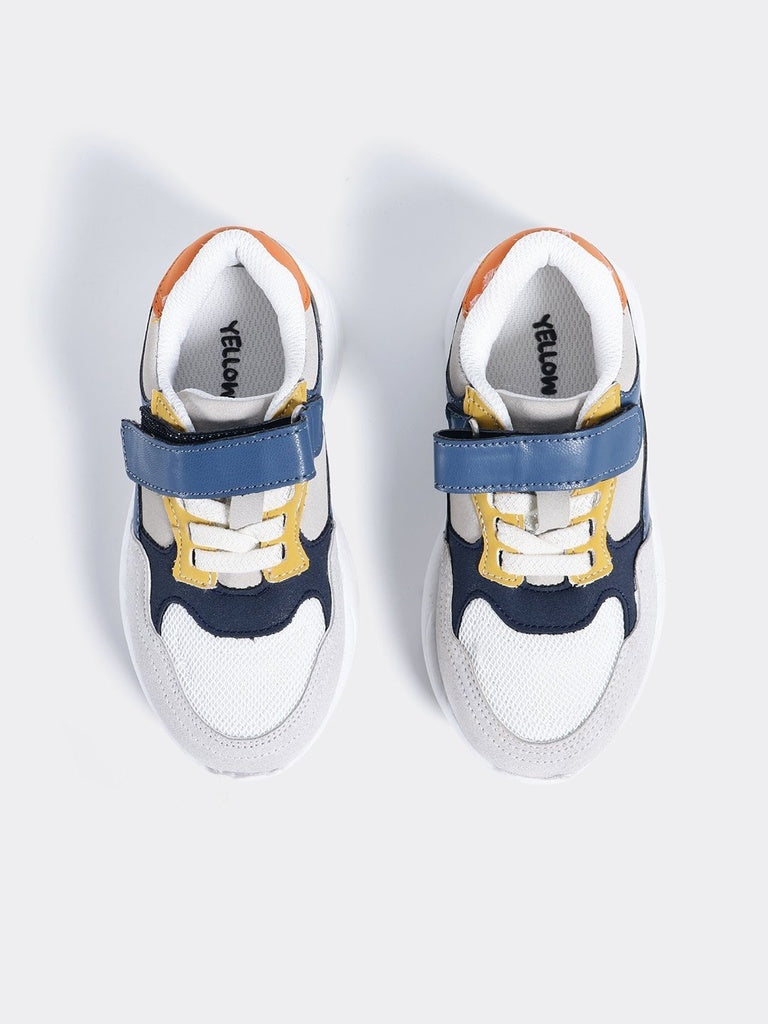 Yellow Multicolor Colorblocked Sneakers