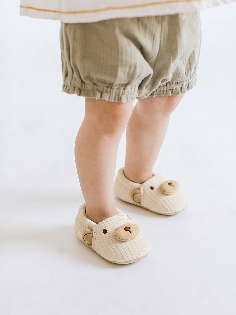 Yellow Beige Booties