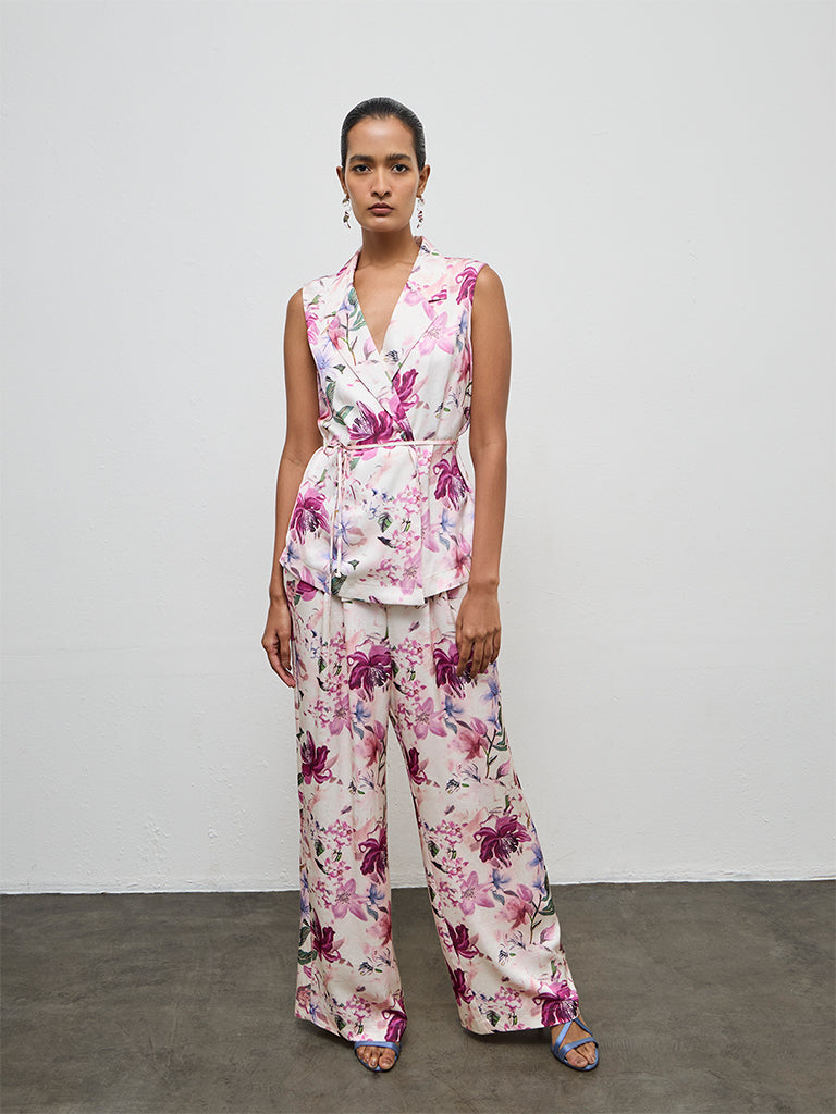 Wardrobe Pink Floral Blazer-Style Top