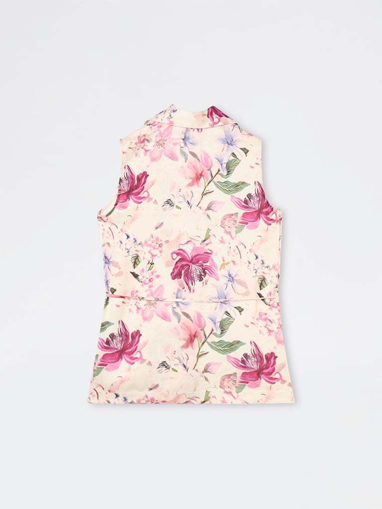 Wardrobe Pink Floral Blazer-Style Top