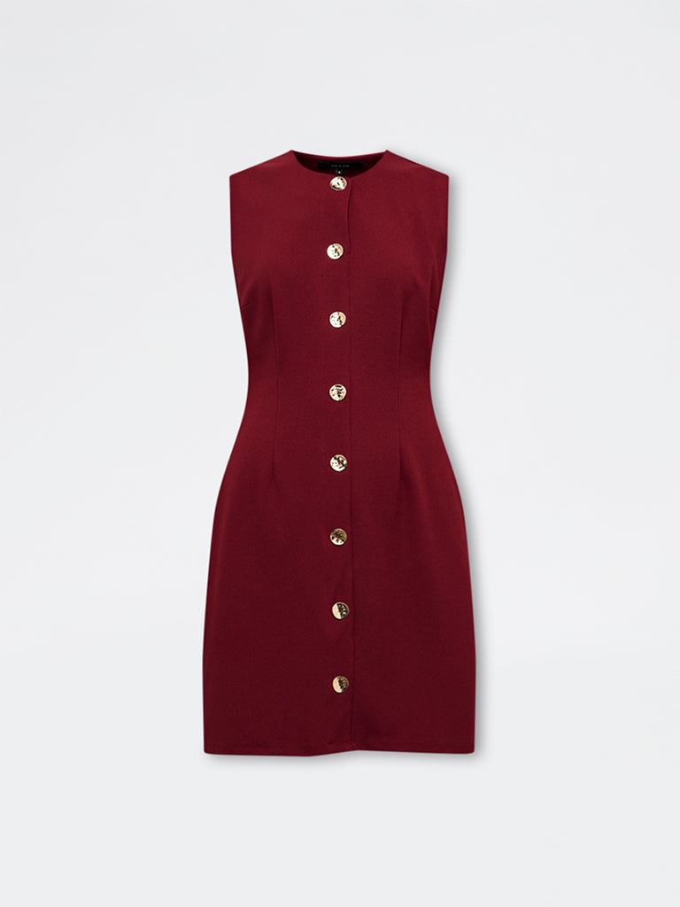 Buy Wardrobe Red Solid Shift Dress from Westside Buy Wardrobe Red Solid Shift Dress from Westside