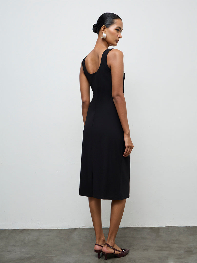 Buy Wardrobe Black Straight Dress from Westside