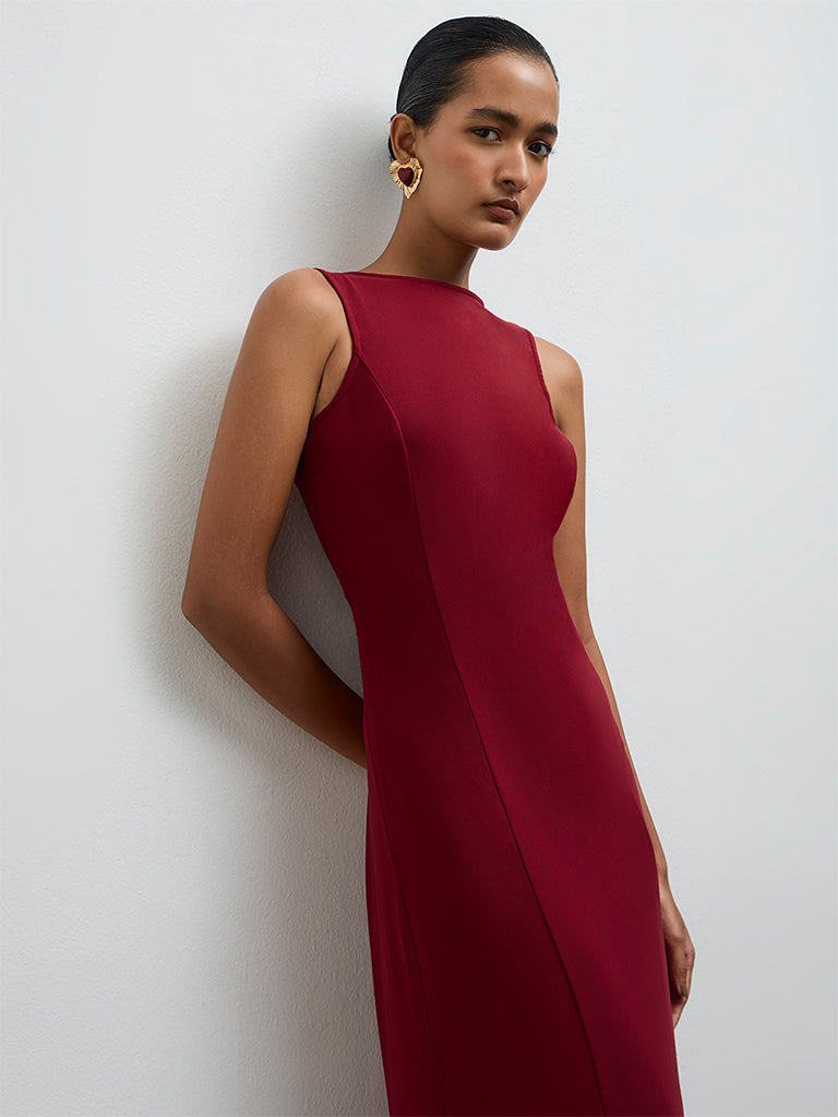 Buy Wardrobe Maroon A-Line Dress from Westside Buy Wardrobe Maroon A-Line Dress from Westside