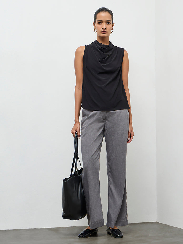 Wardrobe Black Cowl-Neck Top