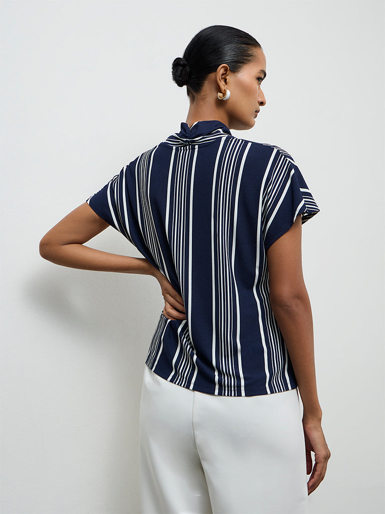 Wardrobe Navy Striped Blouse
