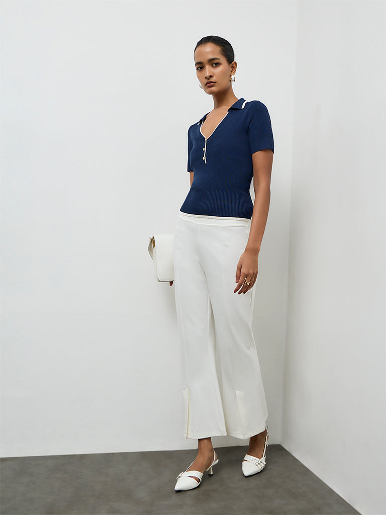 Wardrobe Ivory High-Rise Trousers