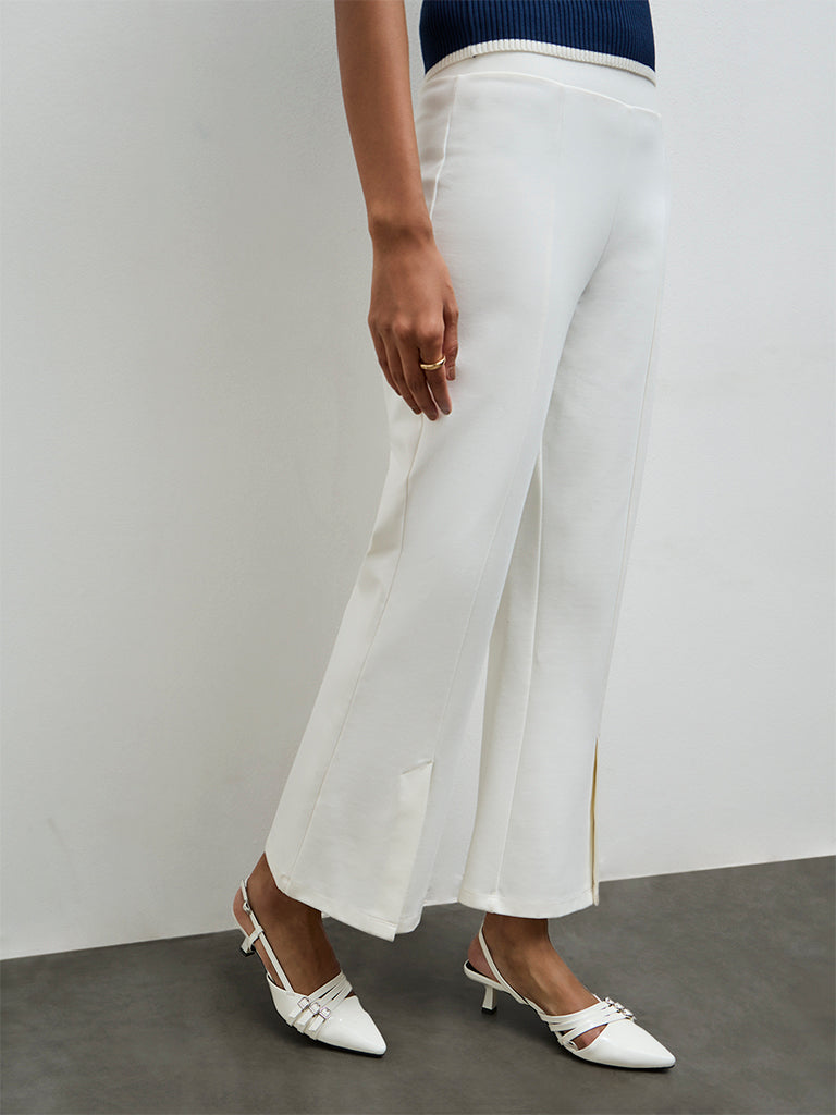Wardrobe Ivory High-Rise Trousers