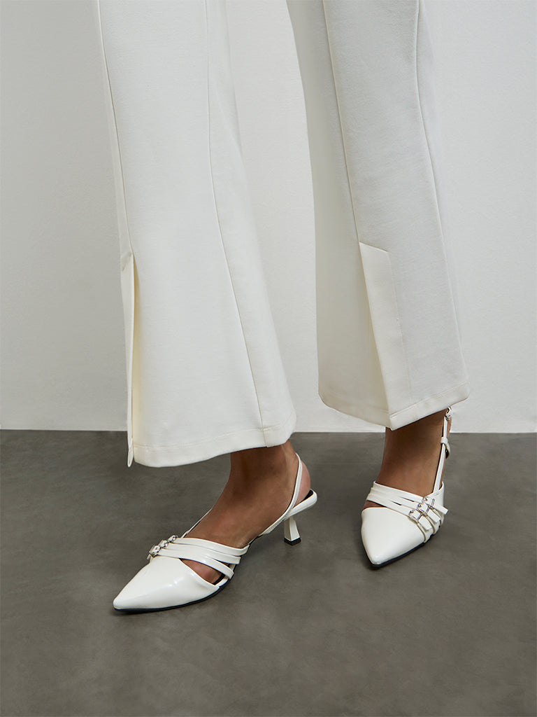 Wardrobe Ivory High-Rise Trousers