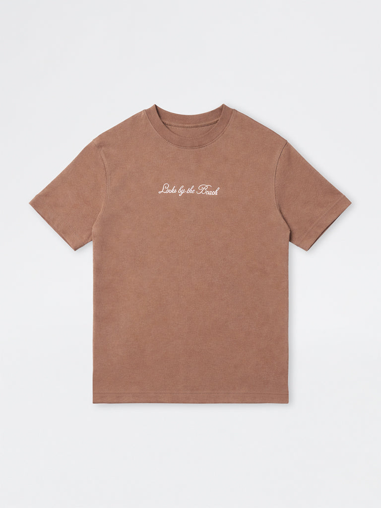 Nuoflexx Light Brown Relaxed-Fit Cotton-Blend T-Shirt