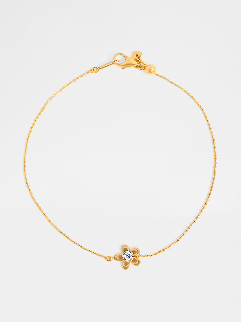 Yellow Lab Diamond Flower Bracelet