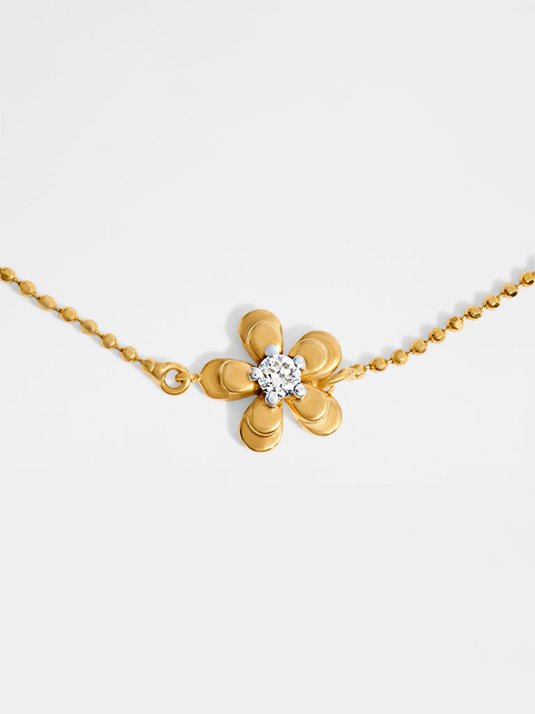 Yellow Lab Diamond Flower Bracelet
